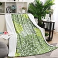 thumbnail image 1 of Green Floral and Petal Pattern Blanket,Comfortable Soft Flannel Throw Blanket,All Season,Warm Lightweight Blankets for Sofa Bed Couch Living Room Chair,60"x80", 1 of 4