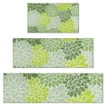 thumbnail image 1 of Green Floral and Petal Pattern Kitchen Rugs Sets Of 3,Kitchen Runner Rugs Non Skid Washable,Decorative Kitchen Floor Mats for Kitchen,Sink,Laundry,17"x30"+ 17"x47" + 17"x59", 1 of 6