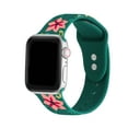 thumbnail image 1 of Green Floral Printed Silicone Band for Apple Watch, 1 of 3