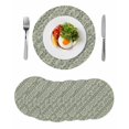 thumbnail image 1 of Green Floral Round 13 Inch Placemats Set of 6, Spring Flowers Pattern Botanical Vintage HeatResistant Non Slip Place Mats for Dining Table, Wipeable Braided Kitchen Table Mats for Housewarming, 1 of 9