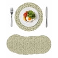 thumbnail image 1 of Green Floral Round Placemats Set of 6 for Dinning Tables,Heat-proof Braided Table Mats 15 Inch,Vintage Rustic Botanical Spring Washable Place Mat for Kitchen Restaurant Party Decor Table Setting, 1 of 9