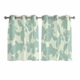 thumbnail image 1 of Green Floral Silhouette Kitchen Curtains Window Panels, Spring Farmhouse Vintage Flowers Insulated Window Treatment Curtain, Grommet Curtains for Bedroom/Living Room/Bathroom, 2 Piece 42"Wx45"L, 1 of 8