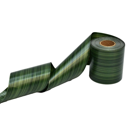 Green Floral Tape for Flowers Dark Green Satin Ribbon , Bark Texture Decorative 4 Inch X 54 Yards