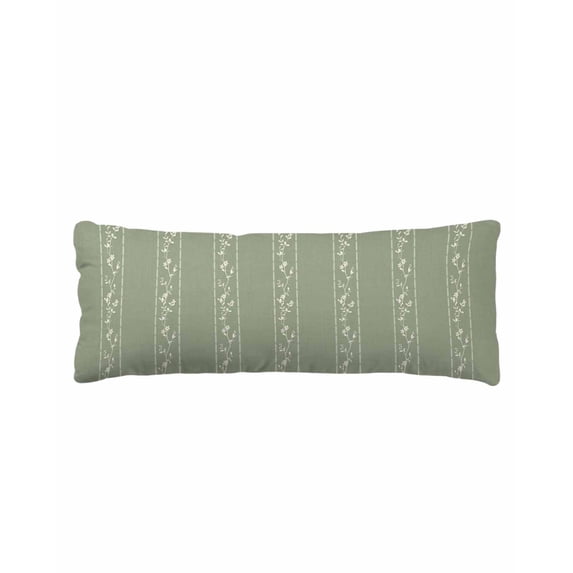 Green Flower Branch Body Pillow Cover 20 x 60 Inch Decorative Pillow Cover Spring Summer Farmhouse Botanical Lumbar Pillowcase Seasonal Rectangle Cushion Case for Couch Sofa Bed Living Room