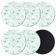 thumbnail image 1 of Green Flower Coasters Set of 6, Absorbent Coasters for Drinks, Watercolor Floral Botanical Line Drawing Print Coaster for Desk Coffee Table Protection, Home Decor House Warming Gifts 4", 1 of 8