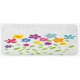 thumbnail image 1 of Green Flower Kitchen Mat, Colorful Abstract Cartoon Floral Arrangement Foliage Leaves Meadow Pattern, Plush Decorative Kitchen Mat with Non Slip Backing, 47" X 19", Multicolor, by Ambesonne, 1 of 1