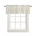 thumbnail image 1 of Green Flower Leaves Linen Curtain Valance for Bedroom/Bathroom/Kitchen/Office/Living/Dining Room Window,Retro Spring Botanical Luxury Chic Rod Pocket Topper Decorative Cafe Drapes Panel 42"x18", 1 of 6