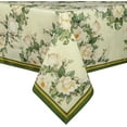 thumbnail image 1 of Green Flower Tablecloth Waterproof, Spring Table Cloth Rectangle, Stain Resistant Fabric Table Cloths for Kitchen Table Party Picnic Dinner Decor (55 x 70 Inch), 1 of 1