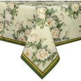 thumbnail image 1 of Green Flower Tablecloth Waterproof, Spring Table Cloth Rectangle, Stain Resistant Fabric Table Cloths for Kitchen Table Party Picnic Dinner Decor (60 x 84 Inch), 1 of 6