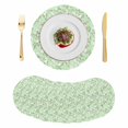 thumbnail image 1 of Green Flowers Round 13 Inch Placemats Set of 8, Rustic Botanical Floral Leaves Plants HeatResistant Non Slip Place Mats for Dining Table, Wipeable Braided Kitchen Table Mats for Housewarming, 1 of 9