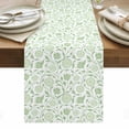 thumbnail image 1 of Green Flowers Table Runner - 48 Inch Long, Kitchen Dining Table Runner Dresser Scarves, Pastoral Farmhouse Botanical Floral Farmhouse Decor for Coffee Tables Wedding Party Banquet, 1 of 8