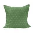thumbnail image 1 of Green Fluffy Throw Pillow Cushion Cover, 50s 60s Style Retro Vintage Inspired Simple Design with Little Polka Dots Image, Decorative Square Pillow Case, 16" x 16", Green and White, by Ambesonne, 1 of 5