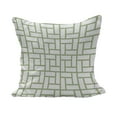 thumbnail image 1 of Green Fluffy Throw Pillow Cushion Cover, Maze Shaped Squares Rectangulars Geometrical Lines Modern Image Print, Decorative Square Accent Pillow Case, 24" x 24", Pistachio Green White, by Ambesonne, 1 of 5