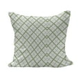 thumbnail image 1 of Green Fluffy Throw Pillow Cushion Cover, Picnic Table Inspired Modern Geometric Pattern in Square Shapes Retro, Decorative Square Accent Pillow Case, 18" x 18", Pistachio Green White, by Ambesonne, 1 of 5