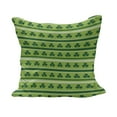 thumbnail image 1 of Green Fluffy Throw Pillow Cushion Cover, Traditional Irish Pattern Clovers Happy St. Patrick's Day Theme, Decorative Square Accent Pillow Case, 18" x 18", Lime Green Dark Green, by Ambesonne, 1 of 5