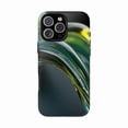 thumbnail image 1 of Green Fluid Wave Abstract Flow Pattern iPhone Case Modern Art with iPhone 17 to 11 Pro Max, 1 of 2