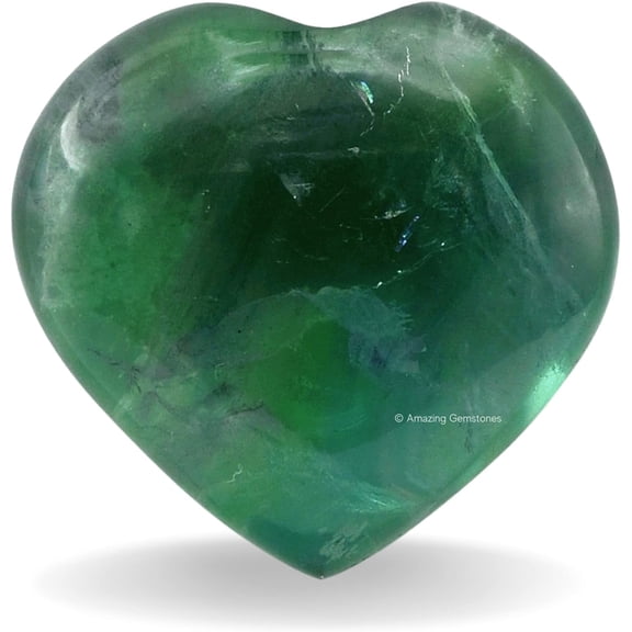 Green Fluorite Crystal Heart