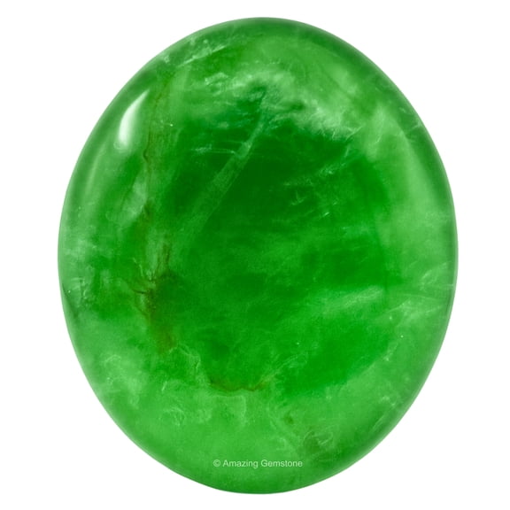 Green Fluorite Crystal Palm Stone