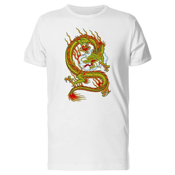 Green Flying Dragon T-Shirt Men -Image by Shutterstock, Male x-Large