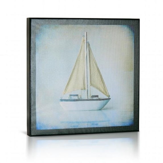 Green Fog GF0018 Sailboat I Canvas Gallery Wrapped Art