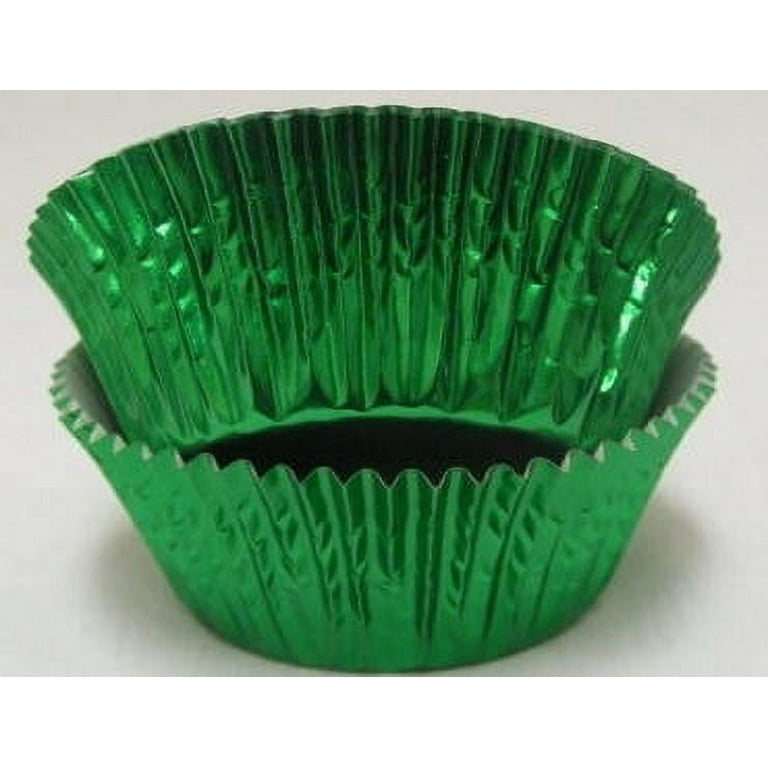 Colored Foil Baking Cups Green