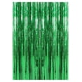 thumbnail image 1 of Green Foil Fringe Curtain with Shiny Metallic Tinsel, Emerald Green, for Party Backdrop Decoration, 1 of 3