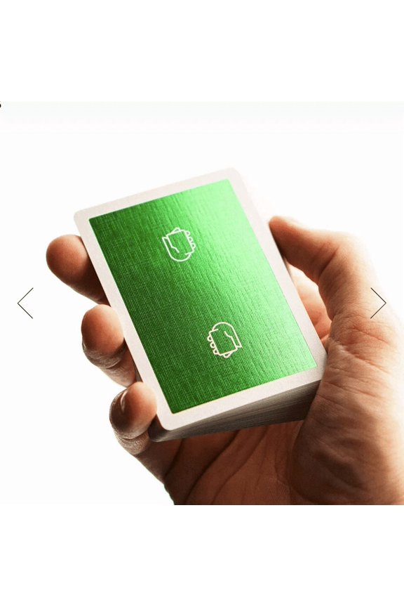 Green Foil Logo Playing Cards by Dealersgrip
