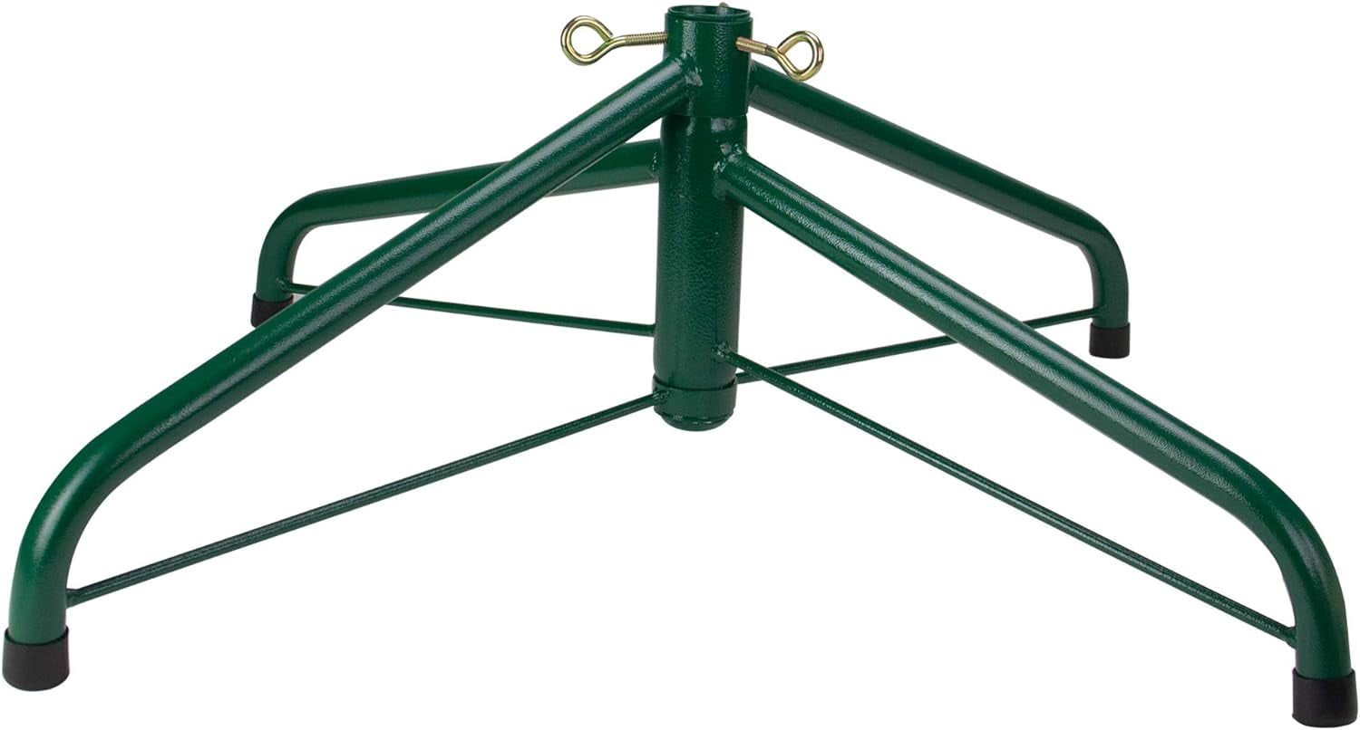 Green Foldable Artificial Christmas Tree Stand For Trees Up To 9' Tall