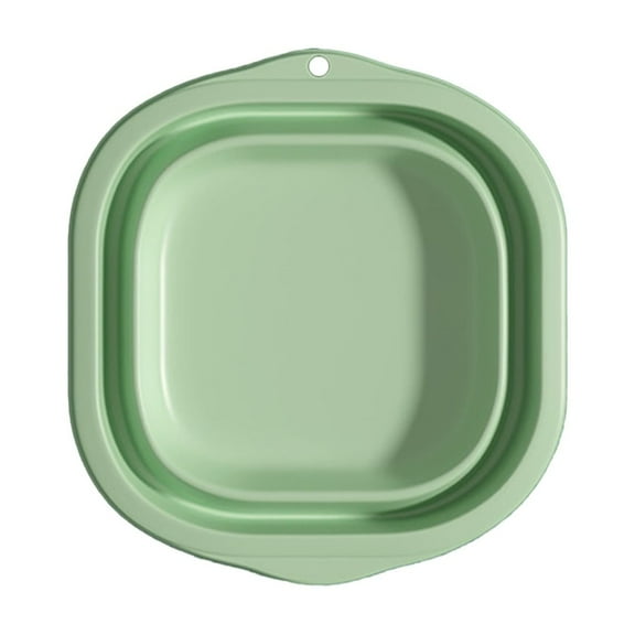 Green Foldable Collapsible Wash Basin Portable Sink For Kitchen Camping Laundry Foot Bath Bucket 12.2 X 10.83 X 3.94 Inches Lightweight Easy Storage Ideal For Outdoor Use
