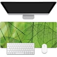 thumbnail image 1 of Green Foliage Texture Desk Mat,Large Gaming Mouse Pad,Non-Slip Rubber Base Desk Pad with Stitched Edges for Desk Office Home Decor 35.4X15.7 Inch, 1 of 7