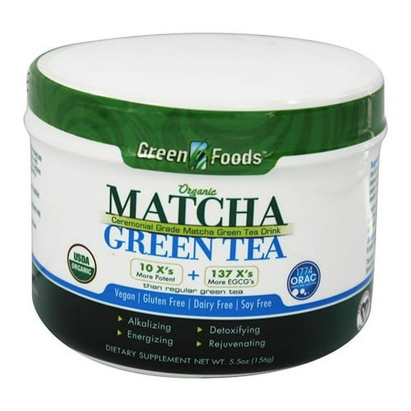 Green Foods Organic Matcha Green Tea, Vegan, Dairy Free - 5.5 Oz