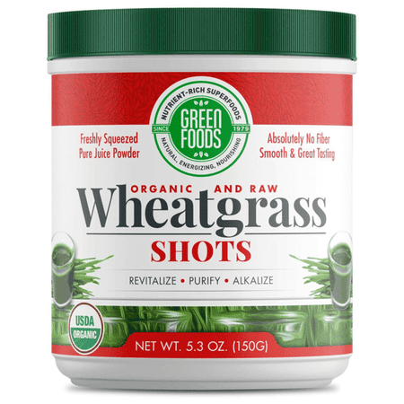 Green Foods Organic and Raw Wheatgrass Shots 5.3 oz Pwdr