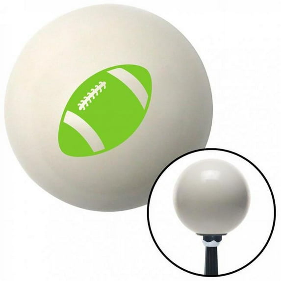 Green Football Ivory Shift Knob with M16 x 1.5 Insert Shifter Auto Manual Custom