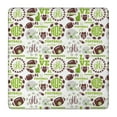 thumbnail image 1 of Green Football Monogram Pattern Square Fitted Tablecloth with Elastic Edge,Square Table Cover,Washable Elastic Table Cover for Home Kitchen Party Decor 36"x36", 1 of 6