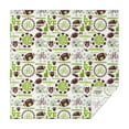 thumbnail image 1 of Green Football Monogram Pattern Square Tablecloth,Waterproof Square Table Cover,Wipeable Spillproof Washable Table Cover for Home Kitchen Party Decor 52"x52"(132x132cm), 1 of 6