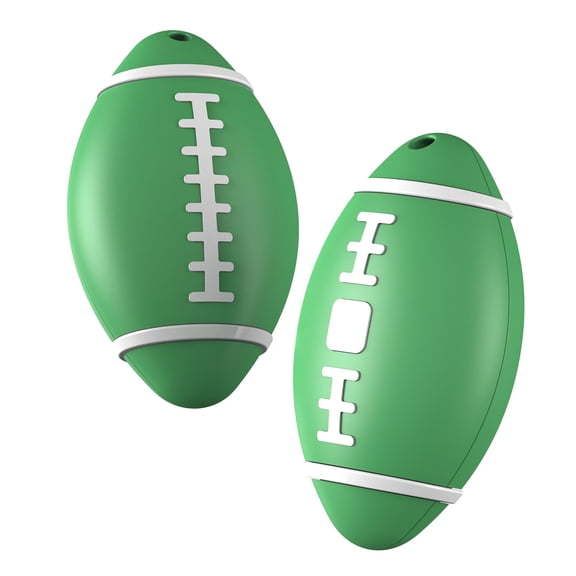 Green Football Shaped Smart Item Finder Compatible with Apple Find My, Item Locator for Keys, Luggage, Wallet, Vehicles