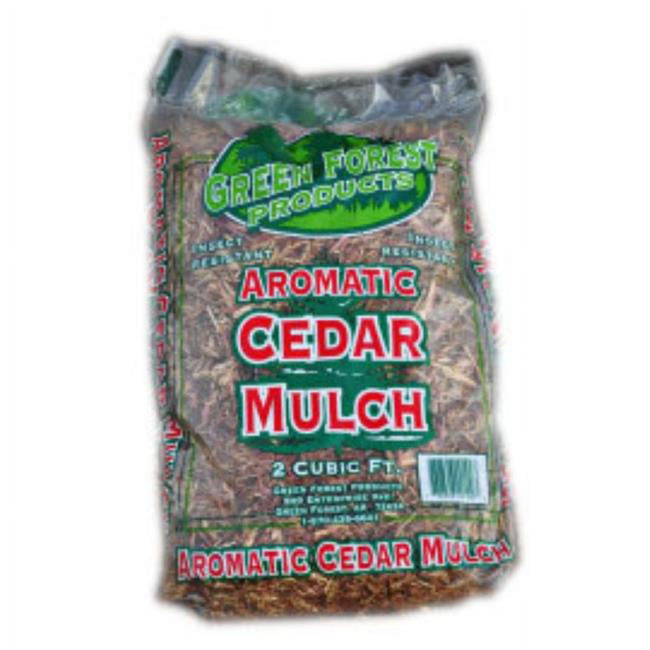Green Forest 82033 2 cu ft. Aromatic Cedar Mulch Shredded, Natural