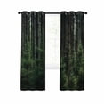 thumbnail image 1 of Green Forest Blackout Curtains 84 Inches Long for Bedroom, Mysterious Primitive Forest Pine Tree Thermal Insulated Room Darkening Black Out Window Curtain Panels Grommet Drapes for Living Room, 1 of 8