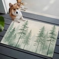 thumbnail image 1 of Green Forest Front Door Rugs 2x3 ft Watercolor Misty Green Tall Trees Linen Texture Small Rug for Entryway Non Slip Washable Bathroom Door Mat Absorbent Floor Mat for Indoor Entrance, 1 of 9