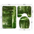 thumbnail image 1 of Green Forest Landscape Bath Mat Non-Slip Three-Piece Toilet Cover Lid Mat Bath Carpets Floor Mat Bathroom Decor U-Shaped Pad, 1 of 5