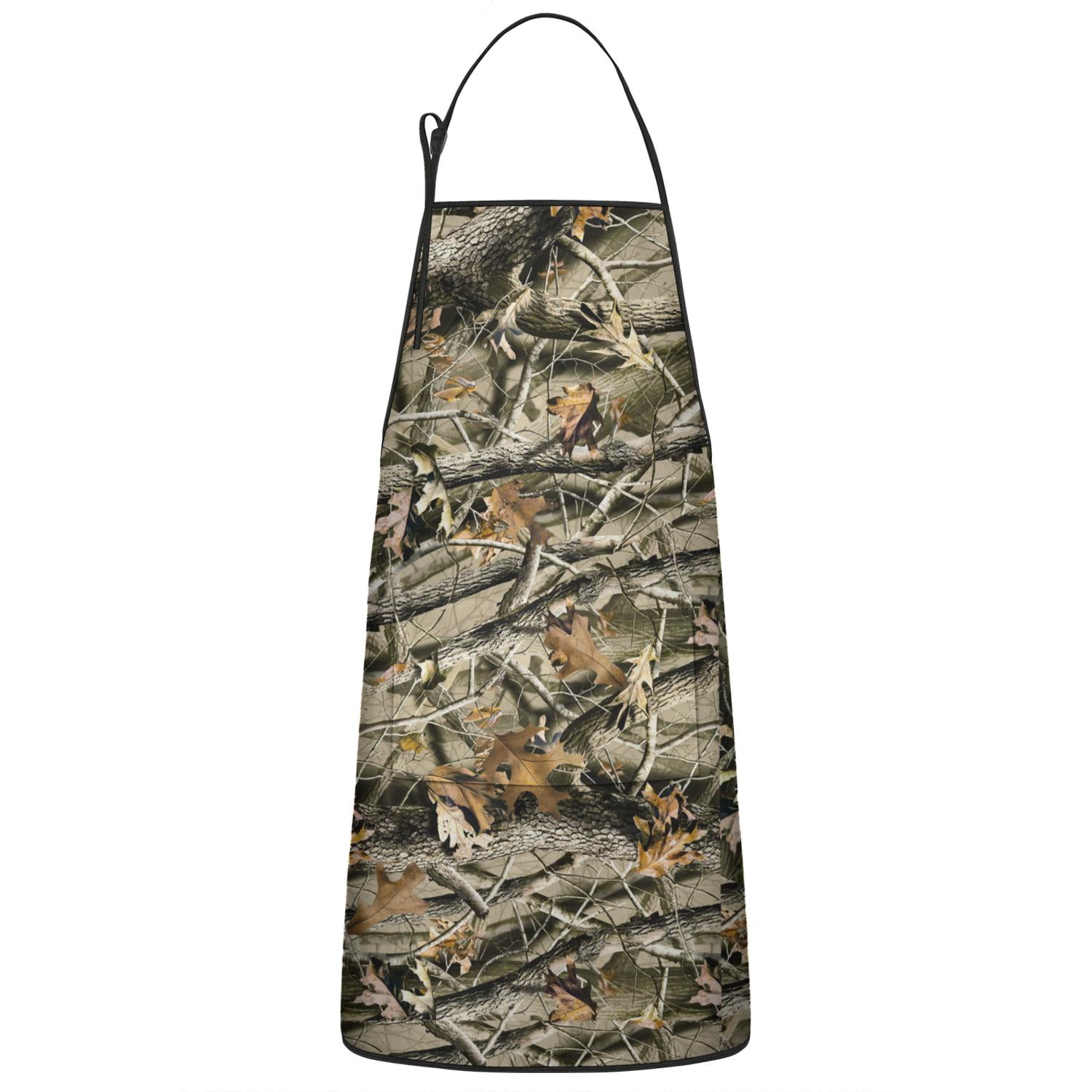 Green Forest Military Camouflage Cooking Kitchen Aprons with Pocket ...