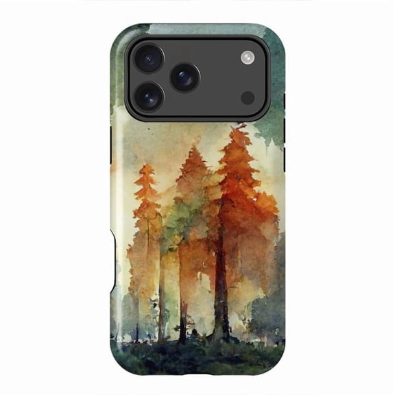 Green Forest Nature Scene Atmospheric Landscape Case for iPhone 17 16 15 14 13 12 11 Pro Max