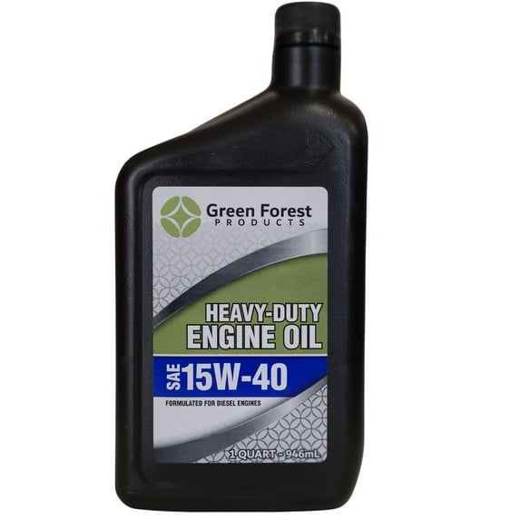 Green Forest Products SAE 15W40 Heavy Duty Diesel Engine Oil Compatible with Diesel Trucks, Tractors, and Machinery- 1 QUART