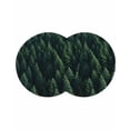 thumbnail image 1 of Green Forest Round 13 Inch Placemats Set of 2, Modern Pine Trees Mysterious Art HeatResistant Non Slip Place Mats for Dining Table, Wipeable Braided Kitchen Table Mats for Housewarming, 1 of 9