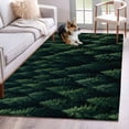 thumbnail image 1 of Green Forest Runner Rug 2.7x5 FT, Non Slip Entryway Carpet, Modern Pine Trees Mysterious Art Washable Soft Floor Carpet Entrance Mat Non-Shedding Throw Rug for Hallway Laundry Room Bedside, 1 of 9