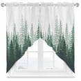 thumbnail image 1 of Green Forest Swag Valances for Windows 2 Pack Nature Woodland Tree Misty Forest Silhouette Landscape Swag Kitchen Curtains 63 Inches Long Short Window Drapes for Kitchen Bathroom 36"x63", 1 of 8