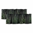 thumbnail image 1 of Green Forest Valances for Windows, Mysterious Primitive Forest Pine Tree Light Filtering Kitchen Curtains, Rod Pocket Window Valance Curtains for Living Room Bedroom, 60" W x 18" L, 2 Panels, 1 of 9