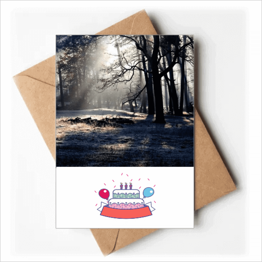 Green Forestry Science Nature Scenery Happy Birthday Greeting Cards Envelopes Blank
