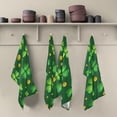 thumbnail image 1 of Green Four Leaf Clovers Kitchen Dish Towels Set of 6 Absorbent Hand Towels, Lint-Free 18"x28" Shamrocks Gold Coins Dishcloths Fast Drying for Cooking Baking Home Clean, 1 of 5