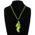 thumbnail image 1 of Green Fringe Mother Of Pearl Multistrand Cord Pendant Necklace Ladies Adult Female Women, 1 of 2